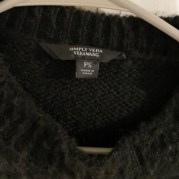 Vera Wang Black, White & Grey Gradient Fuzzy Sweater (Size Small) - Picture 3 of 3